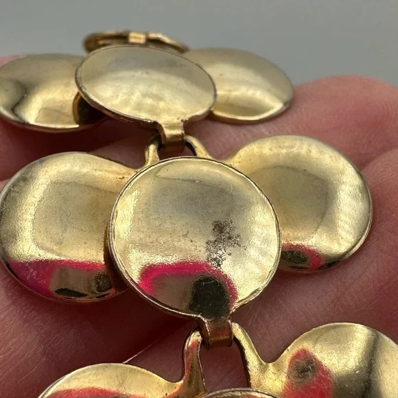 Vintage 70s 80s Gold Tone Chain Belt Lightweight Boho Festival Style 30-36” - Picture 6 of 9